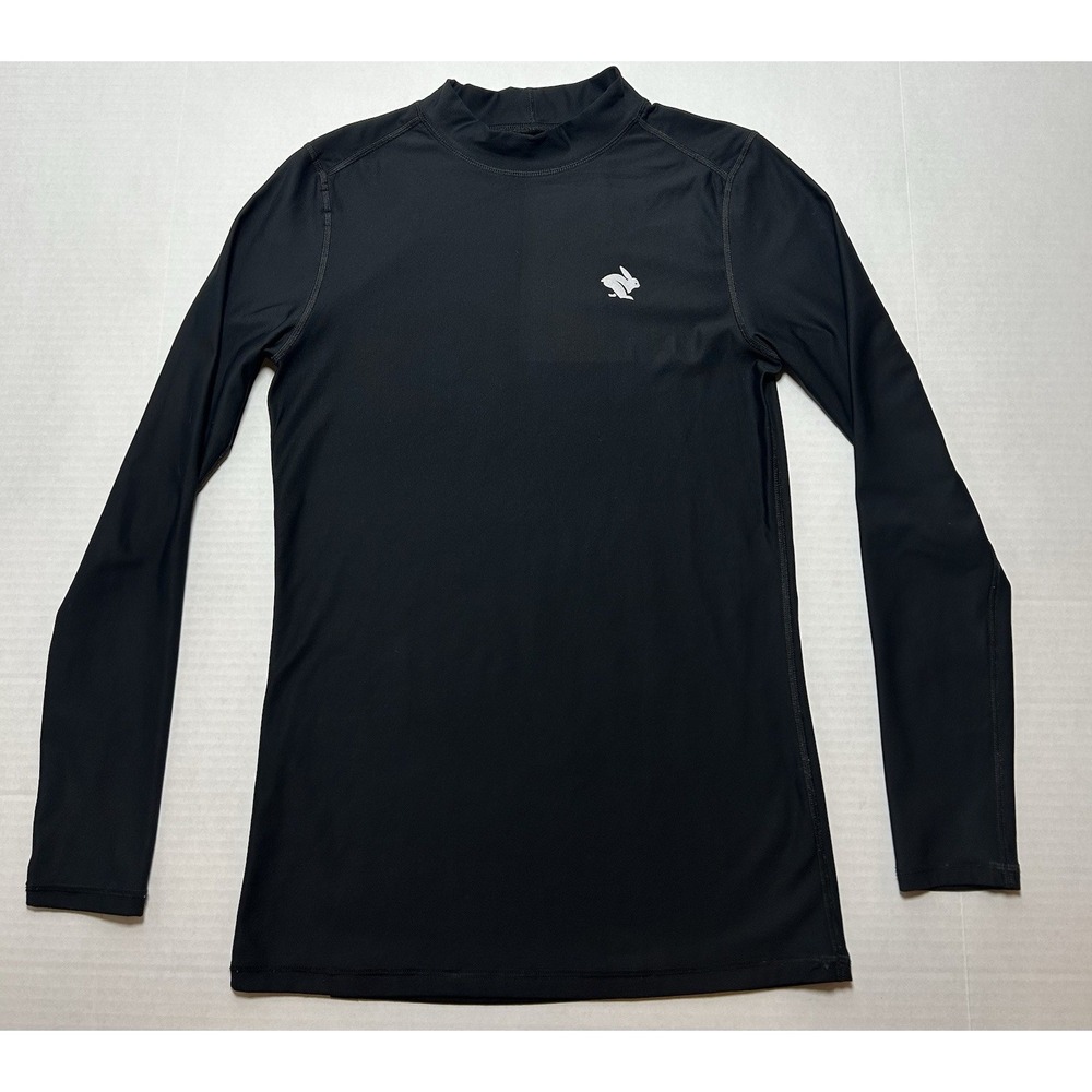 Rabbit Running Women's Size Medium Black Cold Front Long Sleeve Running Shirt